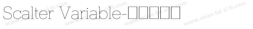 Scalter Variable字体转换